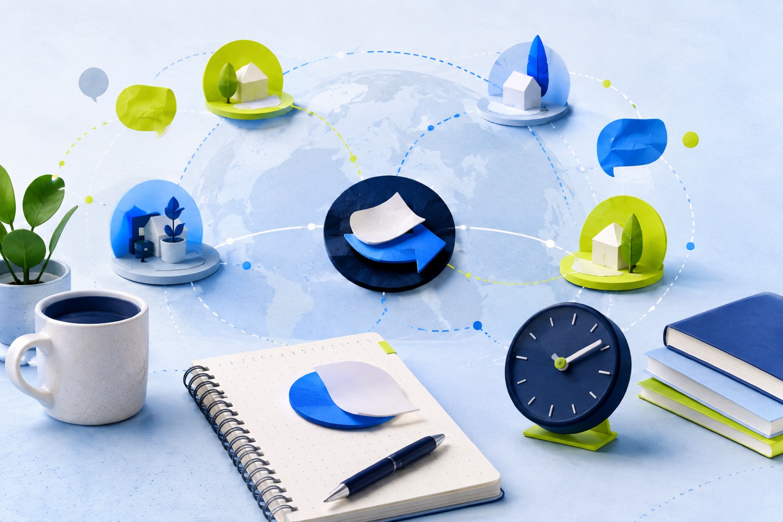 A visual map of connected remote work